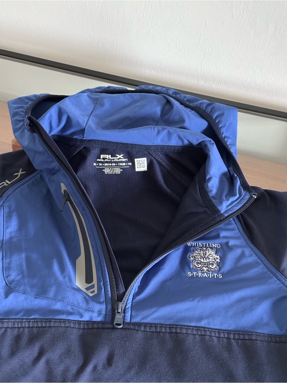 RLX Ralph Lauren Youth XL Hooded Performance Quarter Zip Whistling Straits
